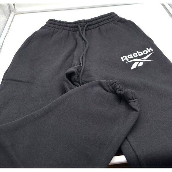 Reebok Women's Identity Logo Fleece Joggers in Black Size 2X - Picture 4 of 9